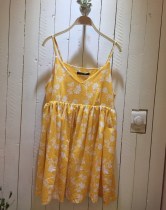 夏沫2015夏新款 吊带 黄色 印花 女士 t恤 背心