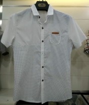 劲牌男装 2015夏 新款 灰色波点 衬衫